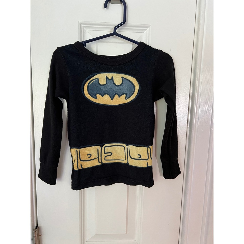 Batman Toddler Boys Long Sleeve Pajama Top Black Size 4T DC Comics Utility Belt